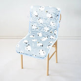 Shimaenaga Long-tailed Tit Velvet Chair Cover - Baby Blue - polkapolka - Default Title by Techo Treats Stationery