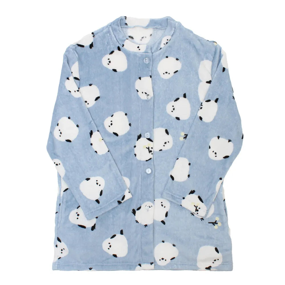 Shimaenaga Long-tailed Tit Velvet Sleepwear - Baby Blue - polkapolka - Default Title by Techo Treats Stationery