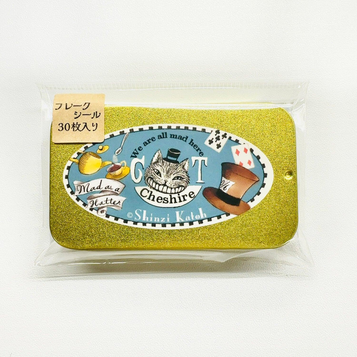 Shinzi Katoh Alice in Wonderland Flake Stickers in Tin - Golden Afternoon - SEAL-DO - Default Title by Techo Treats Stationery