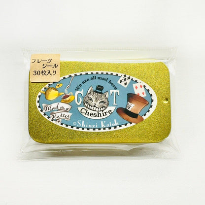 Shinzi Katoh Alice in Wonderland Flake Stickers in Tin - Golden Afternoon - SEAL-DO - Default Title by Techo Treats Stationery