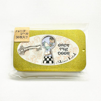 Shinzi Katoh Alice in Wonderland Flake Stickers in Tin - Open the Door - SEAL-DO - Default Title by Techo Treats Stationery