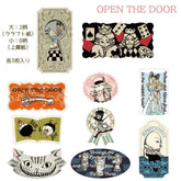 Shinzi Katoh Alice in Wonderland Flake Stickers in Tin - Open the Door - Techo Treats