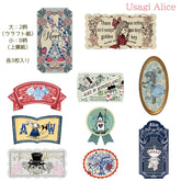 Shinzi Katoh Alice in Wonderland Flake Stickers in Tin - Usagi Alice - Techo Treats