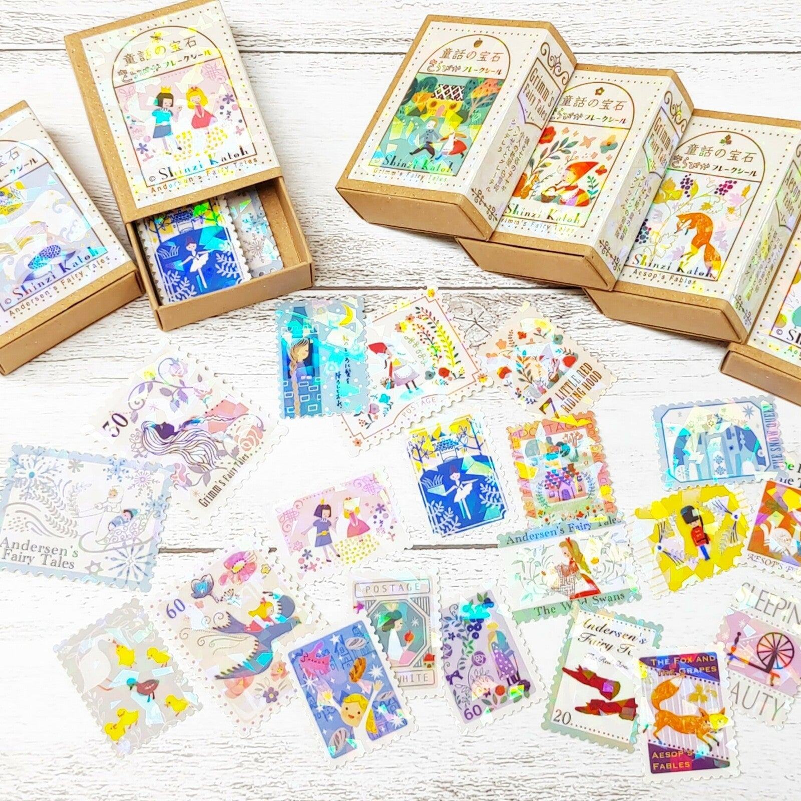 Shinzi Katoh Fairy Tale Jewels Sparkling Flake Stickers in Box - Andersen Fairy Tale 1 - Techo Treats