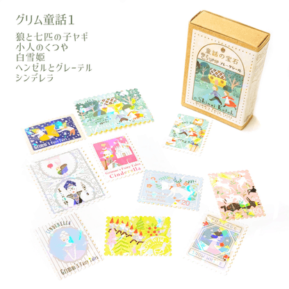 Shinzi Katoh Fairy Tale Jewels Sparkling Flake Stickers in Box - Grimm Fairy Tale 1 - SEAL-DO - Default Title by Techo Treats Stationery