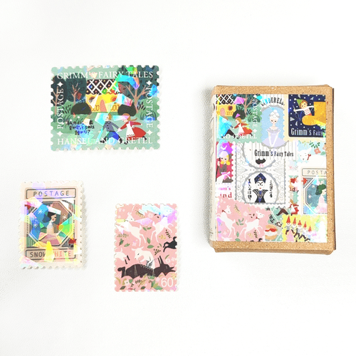 Shinzi Katoh Fairy Tale Jewels Sparkling Flake Stickers in Box - Grimm Fairy Tale 1 - SEAL-DO - Default Title by Techo Treats Stationery
