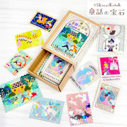 Shinzi Katoh Fairy Tale Jewels Sparkling Flake Stickers in Box - Grimm Fairy Tale 1 - Techo Treats