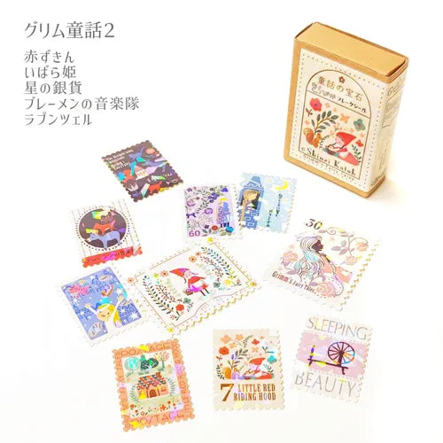 Shinzi Katoh Fairy Tale Jewels Sparkling Flake Stickers in Box - Grimm Fairy Tale 2 - SEAL-DO - Default Title by Techo Treats Stationery