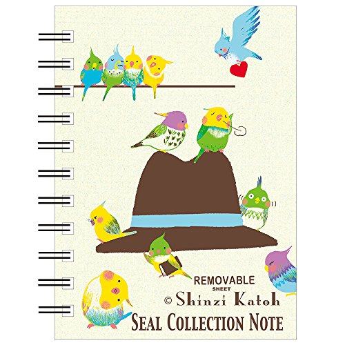 Shinzi Katoh Seal Collection Note Sticker Book - Po Po Po Birds - Techo Treats