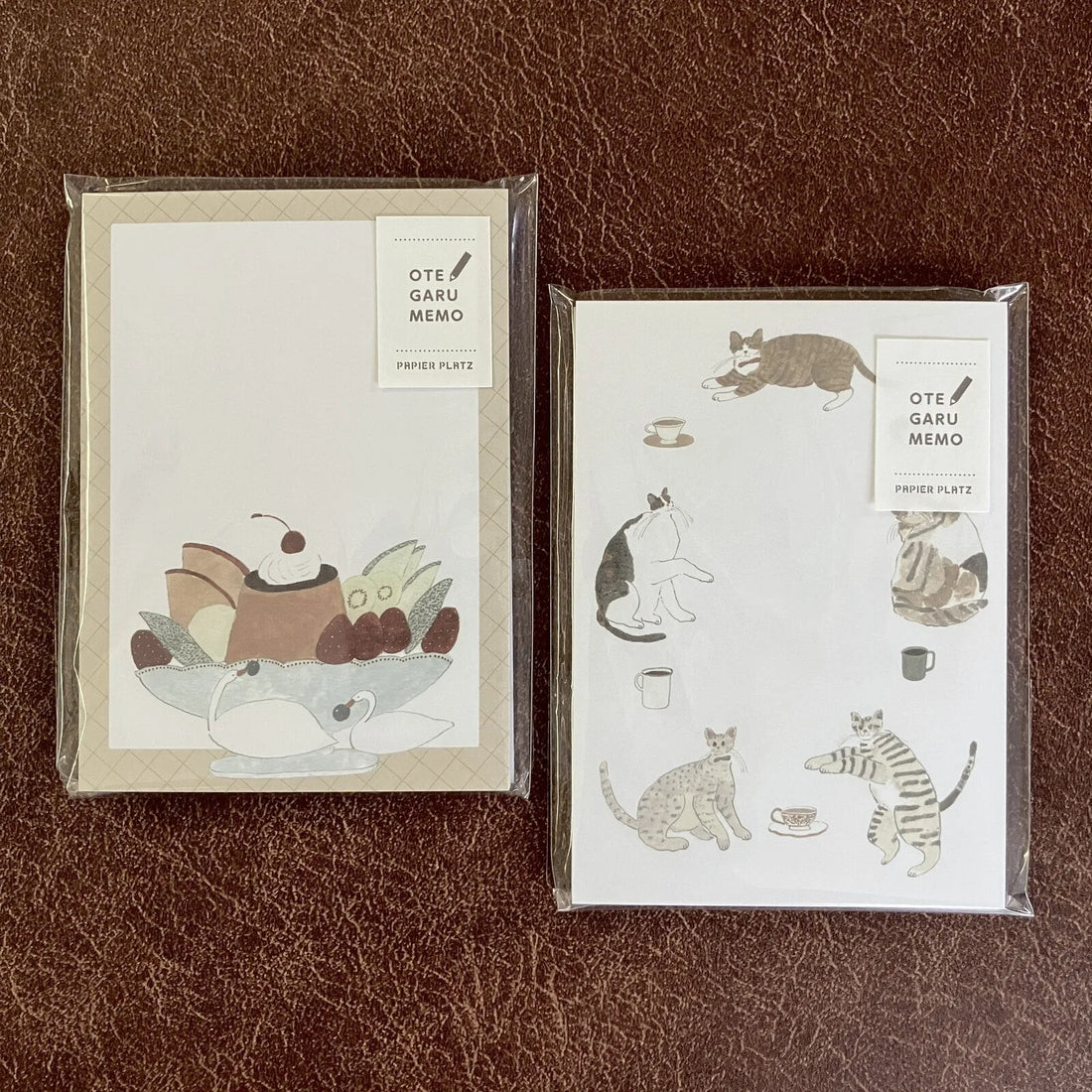 Shoichiro Tobimatsu OTEGARU MEMO - Swan and Dessert - Papier Platz - Default Title by Techo Treats Stationery