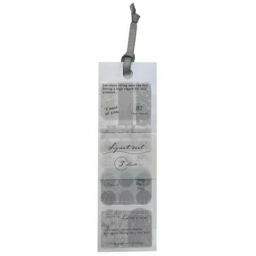 Signet seal PET Stickers - GRAY - KAMIO JAPAN - Default Title by Techo Treats Stationery
