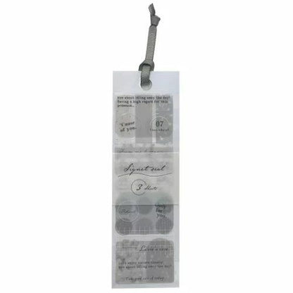 Signet seal PET Stickers - GRAY - KAMIO JAPAN - Default Title by Techo Treats Stationery