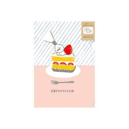 Snack Animal Studio B6 Clear Folder (2 pcs) - Western Pastry - Furukawa Shiko - Default Title by Techo Treats Stationery
