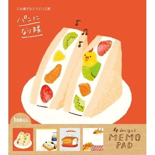 Snack Animal Studio Memo Pad - Bread - Techo Treats