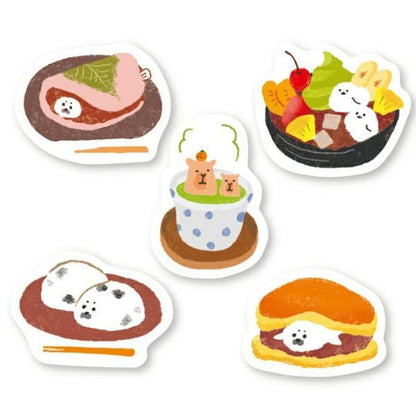 Snack Animal Studio Washi Flake Stickers - Japanese Pastry - Furukawa Shiko - Default Title by Techo Treats Stationery