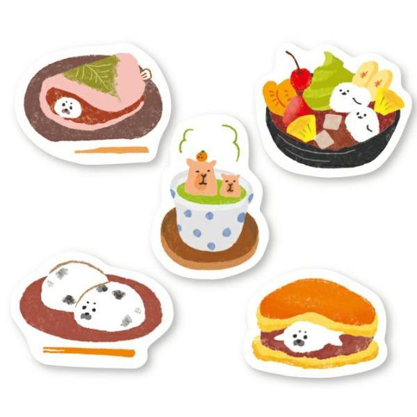 Snack Animal Studio Washi Flake Stickers - Japanese Pastry - Techo Treats