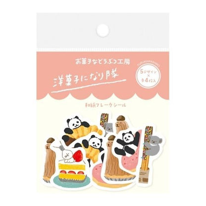 Snack Animal Studio Washi Flake Stickers - Western Pastry - Furukawa Shiko - Default Title by Techo Treats Stationery