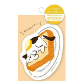 Snack Animal Studio Water Resistant PVC Sticker - Bread (Cat) - Furukawa Shiko - Default Title by Techo Treats Stationery