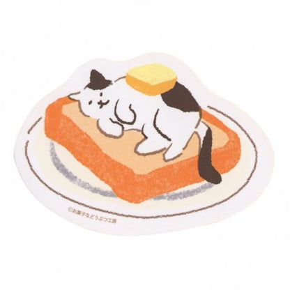 Snack Animal Studio Water Resistant PVC Sticker - Bread (Cat) - Techo Treats