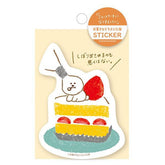 Snack Animal Studio Water Resistant PVC Sticker - Short Cake - Furukawa Shiko - Default Title by Techo Treats Stationery