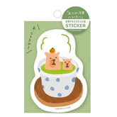 Snack Animal Studio Water Resistant PVC Sticker - Tea - Furukawa Shiko - Default Title by Techo Treats Stationery