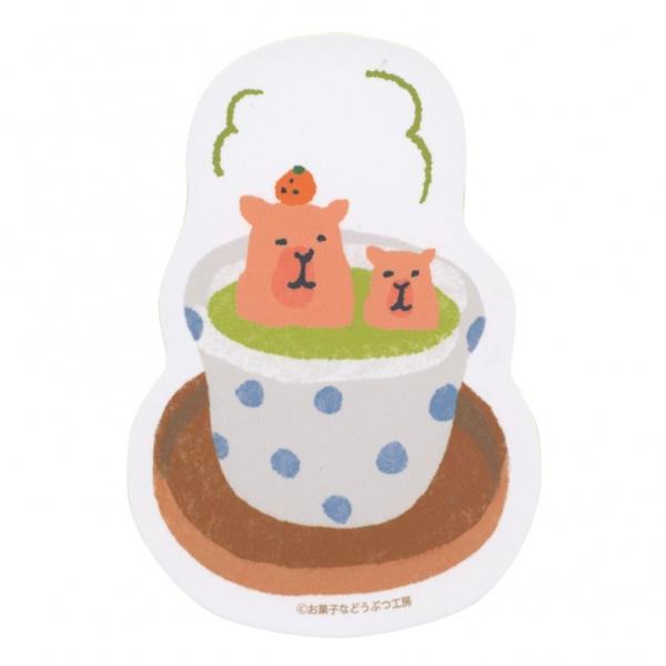 Snack Animal Studio Water Resistant PVC Sticker - Tea - Furukawa Shiko - Default Title by Techo Treats Stationery