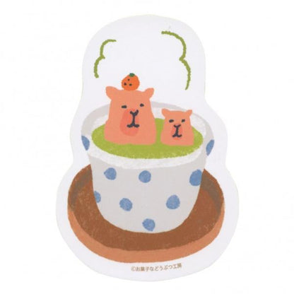 Snack Animal Studio Water Resistant PVC Sticker - Tea - Furukawa Shiko - Default Title by Techo Treats Stationery