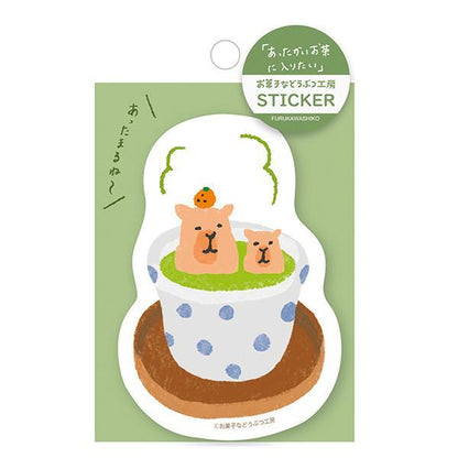 Snack Animal Studio Water Resistant PVC Sticker - Tea - Techo Treats