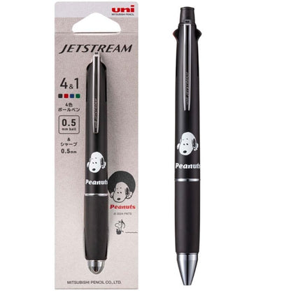 Snoopy Jetstream 4&amp;1 Multi-function Ballpoint Pen 0.5mm - Black - Techo Treats