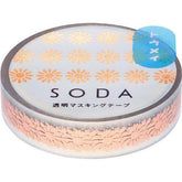 SODA Decoration Tape Vol.4 - 10mm Marguerite (with Gold Foil) - Techo Treats