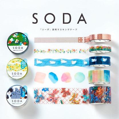 SODA Decoration Tape Vol.4 - 20mm Dandelion (with Gold Foil) - Techo Treats