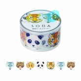 SODA Decoration Tape Vol.4 - 20mm Zoo (Pre-cut) - Techo Treats