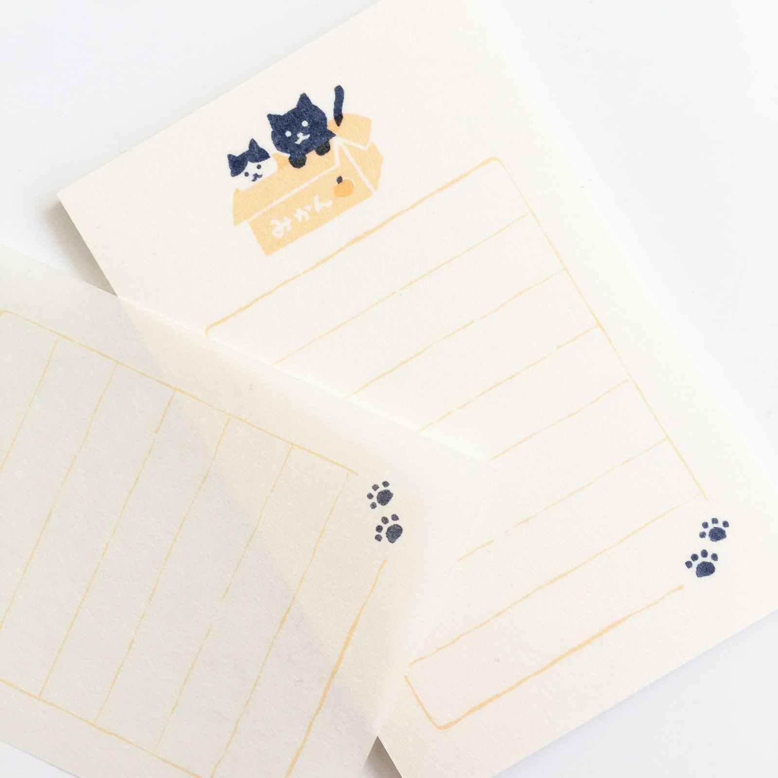 Soebumi-Sen Mini Letter Set - Hyokkori Cat - Furukawa Shiko - Default Title by Techo Treats Stationery