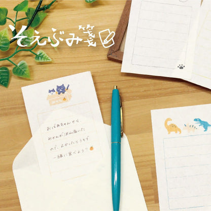 Soebumi-Sen Mini Letter Set - Hyokkori Cat - Techo Treats