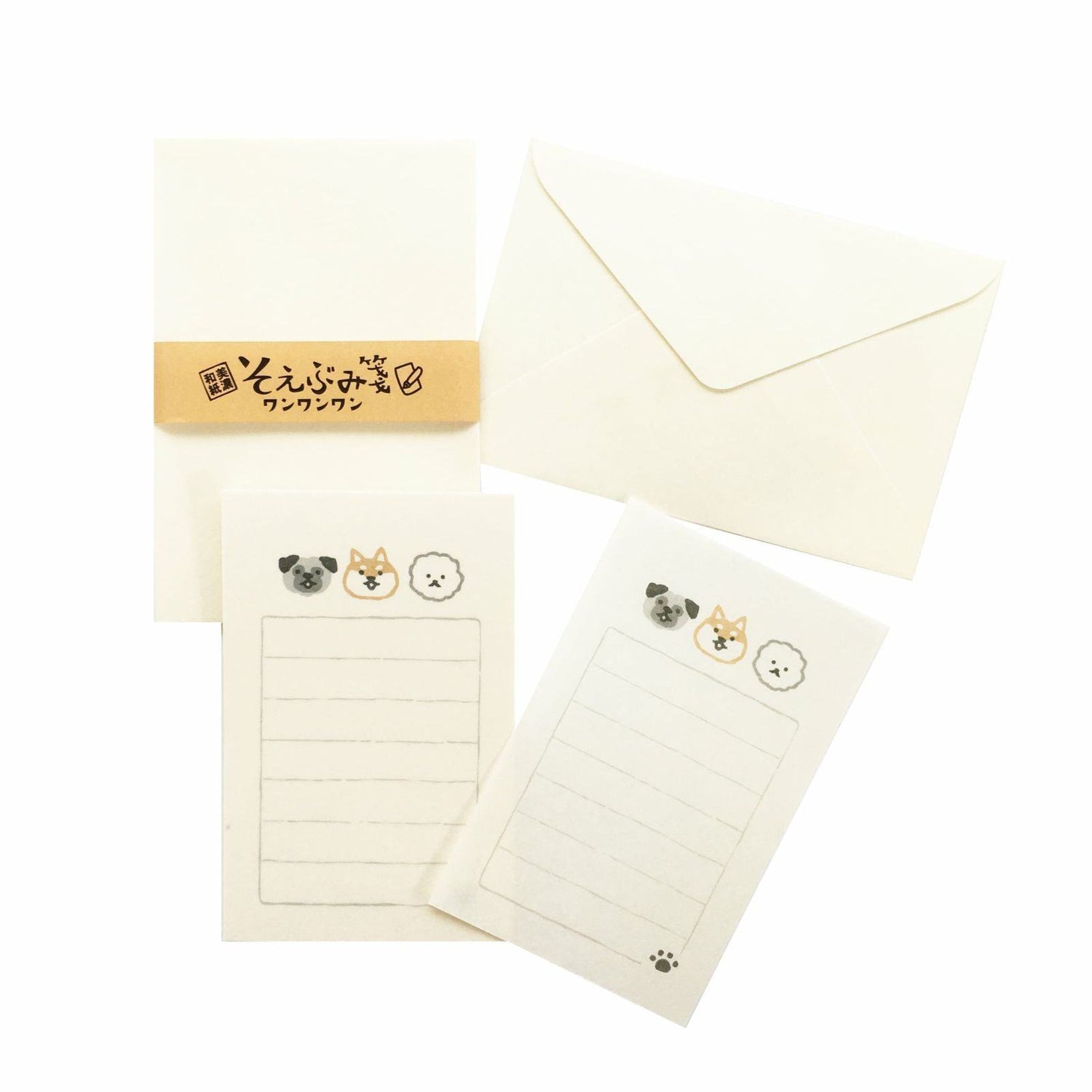 Soebumi-Sen Mini Letter Set - Woof Woof Woof - Furukawa Shiko - Default Title by Techo Treats Stationery