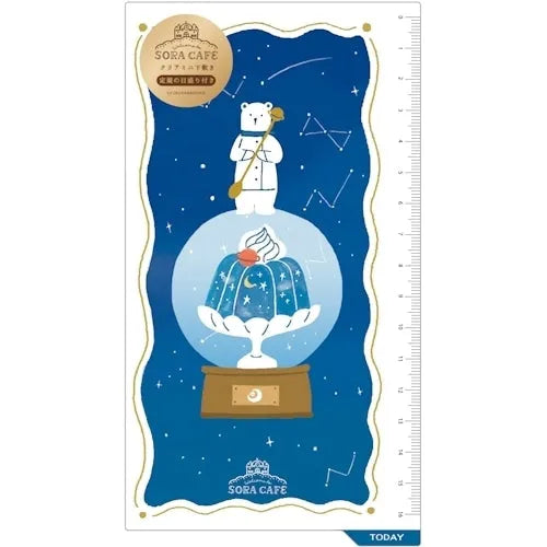 SORA CAFE A6 Personal Clear Underlay - Night - Furukawa Shiko - Default Title by Techo Treats Stationery