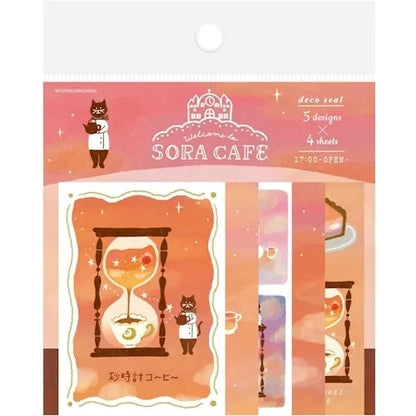 SORA CAFE Deco Seal - Evening - Furukawa Shiko - Default Title by Techo Treats Stationery