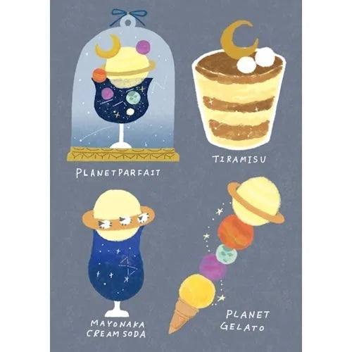 SORA CAFE Deco Seal - Midnight - Furukawa Shiko - Default Title by Techo Treats Stationery
