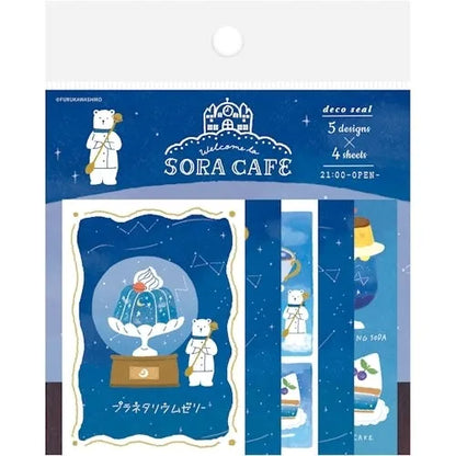 SORA CAFE Deco Seal - Night - Furukawa Shiko - Default Title by Techo Treats Stationery