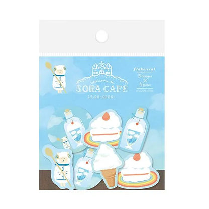 SORA CAFE Washi Flake Seal - Lunch - Furukawa Shiko - Default Title by Techo Treats Stationery