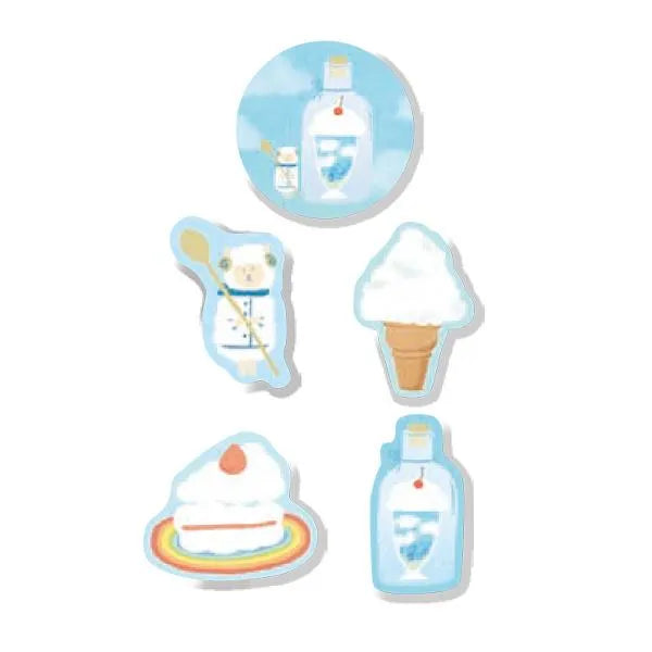 SORA CAFE Washi Flake Seal - Lunch - Techo Treats
