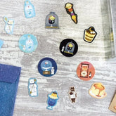 SORA CAFE Washi Flake Seal - Night - Furukawa Shiko - Default Title by Techo Treats Stationery