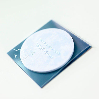 sora sticky note - Wolf Moon (Grey) - Shinnippon Calendar - Default Title by Techo Treats Stationery
