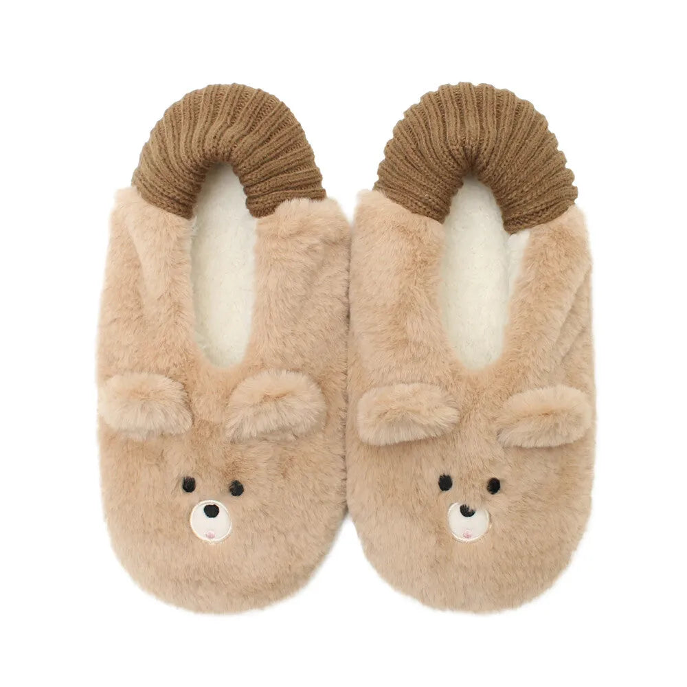 Souffle Bear Room Shoes - polkapolka - Default Title by Techo Treats Stationery