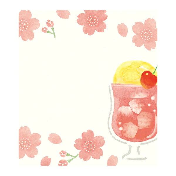 Spring Limited Memo Pad - Sakura and Fruits - Techo Treats