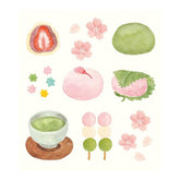 Spring Limited Memo Pad - Sakura and Japanese Sweets - Techo Treats