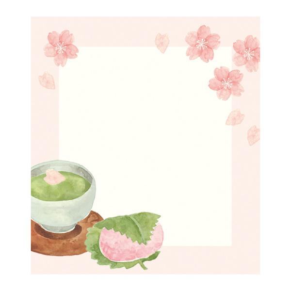 Spring Limited Memo Pad - Sakura and Japanese Sweets - Techo Treats