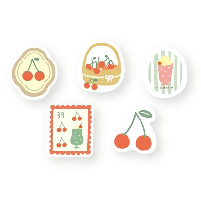 Spring Limited Washi Flake Seal - Cherry - Furukawa Shiko - Default Title by Techo Treats Stationery