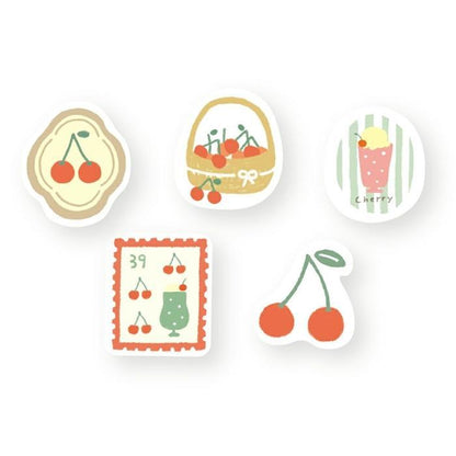 Spring Limited Washi Flake Seal - Cherry - Furukawa Shiko - Default Title by Techo Treats Stationery