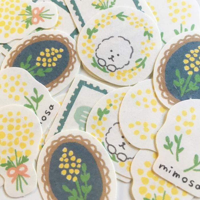 Spring Limited Washi Flake Seal - Mimosa - Furukawa Shiko - Default Title by Techo Treats Stationery